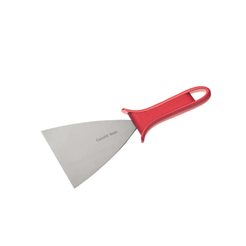 Raspador Cerutti Inox de aço inoxidável com cabo de plástico vermelho 12,5 x 10 cm