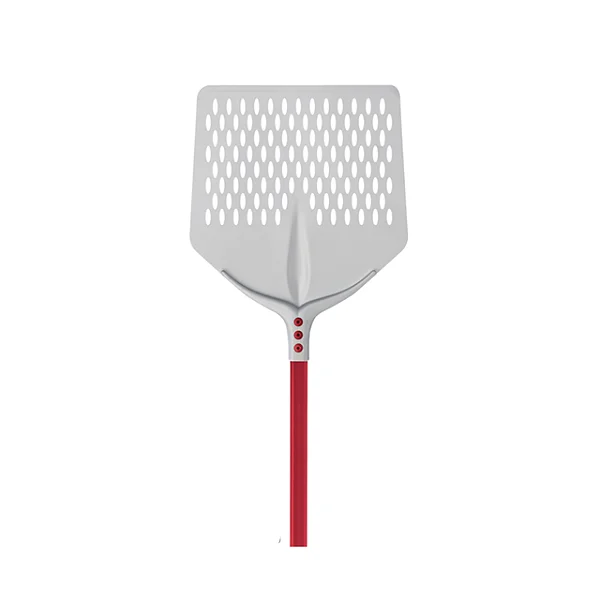 Pá Cerutti Inox TULIP Quadrada Perfurada Cabo Vermelho